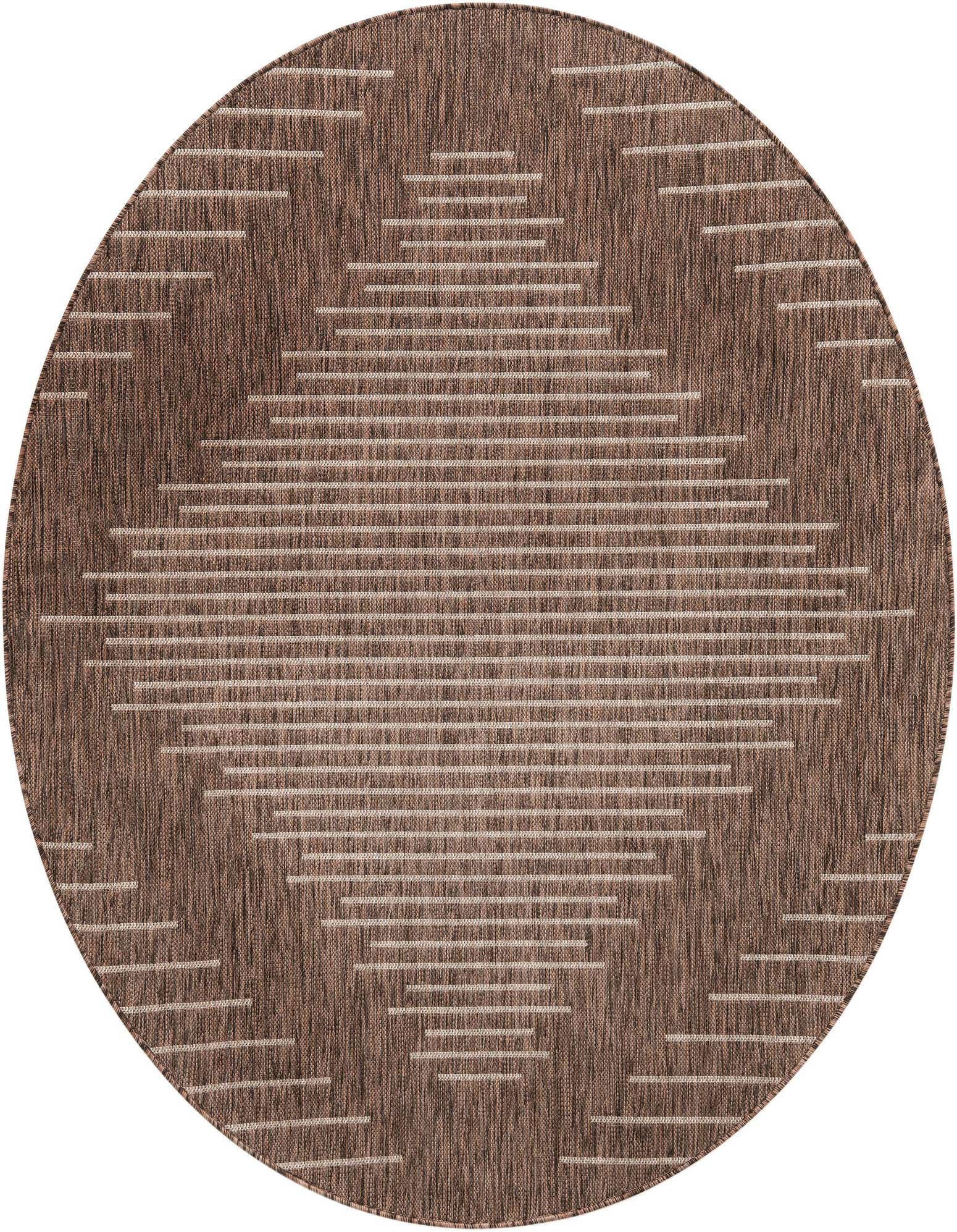 6' x 6' Easy-Clean Modern Indoor / Outdoor Round Rug