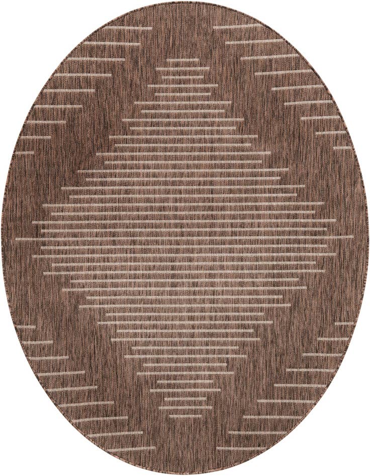 Detail image of 6' x 6' Easy-Clean Modern Indoor / Outdoor Round Rug
