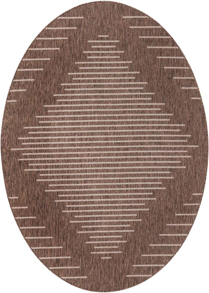 7' 10 x 7' 10 Easy-Clean Modern Indoor / Outdoor Round Rug