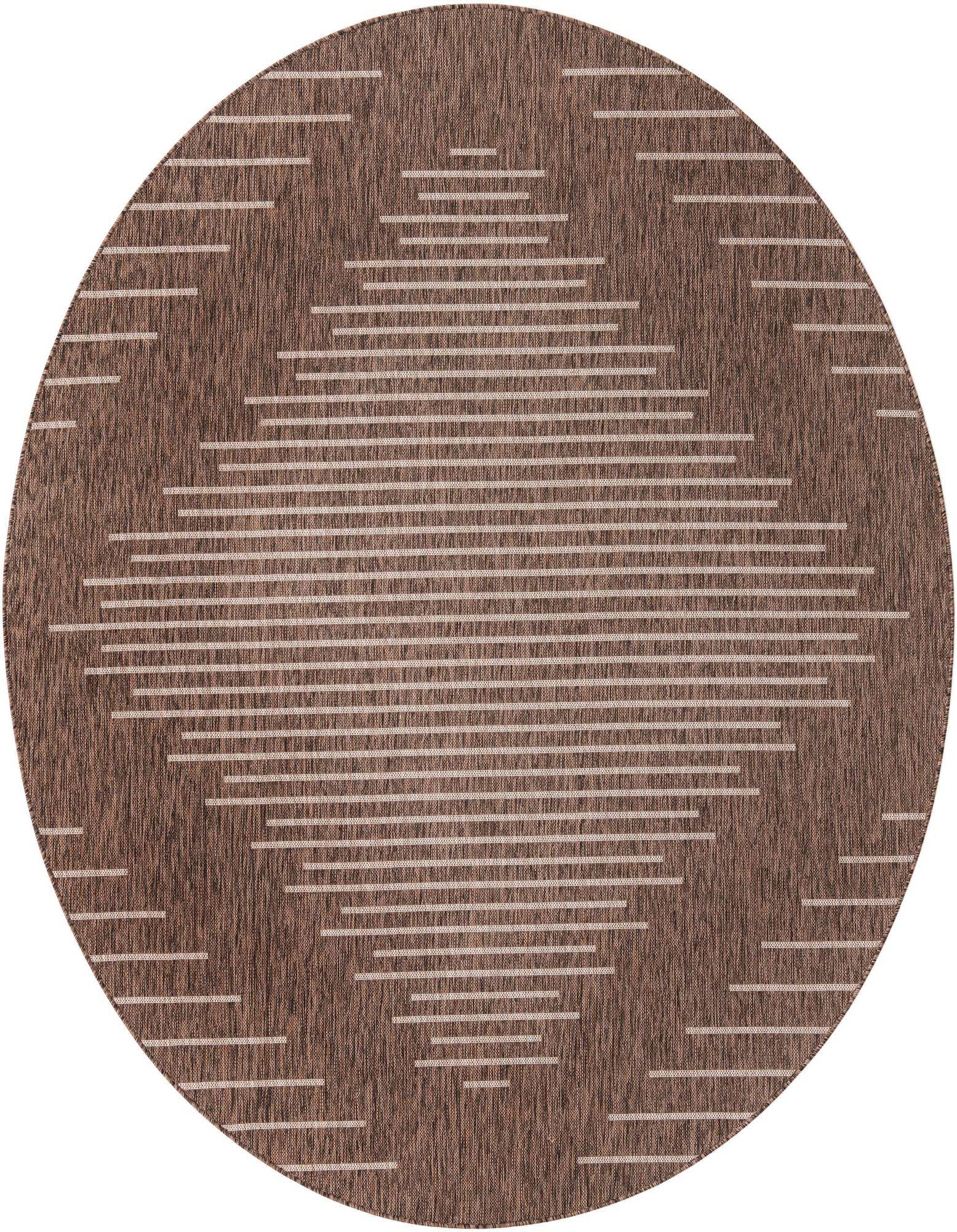 7' 10 x 7' 10 Easy-Clean Modern Indoor / Outdoor Round Rug