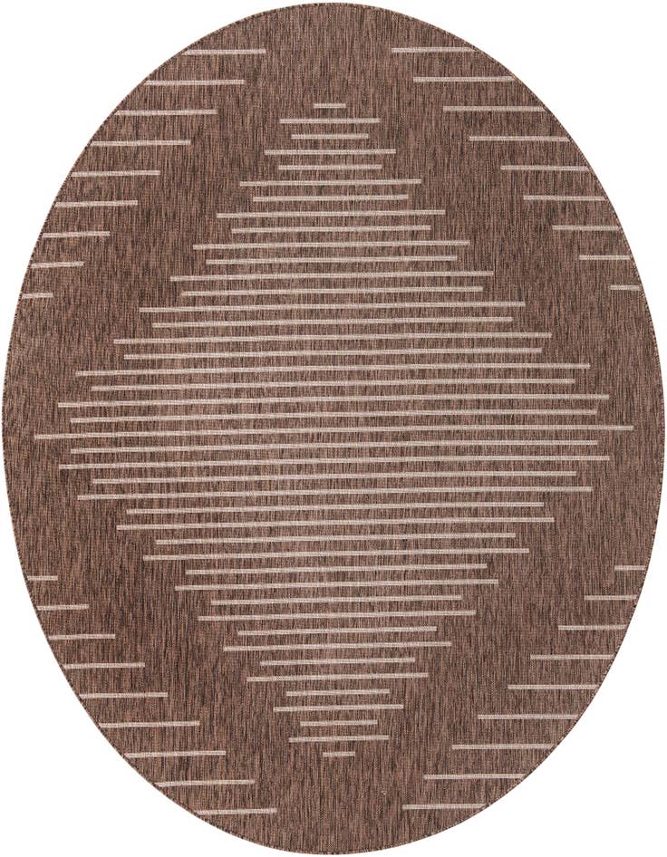 Detail image of 7' 10 x 7' 10 Easy-Clean Modern Indoor / Outdoor Round Rug
