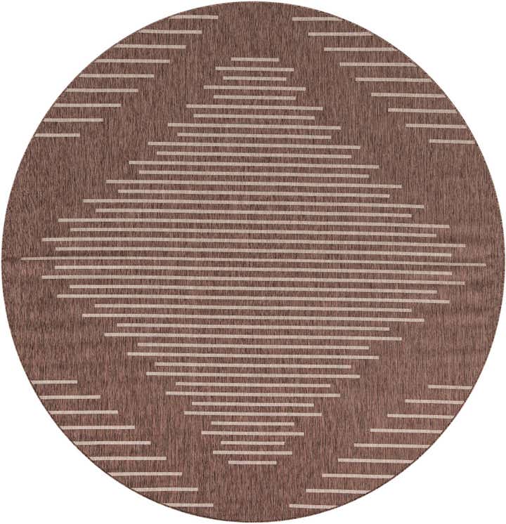 10' 8 x 10' 8 Easy-Clean Modern Indoor / Outdoor Round Rug