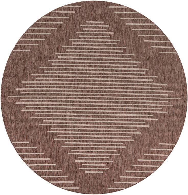 Detail image of 10' 8 x 10' 8 Easy-Clean Modern Indoor / Outdoor Round Rug