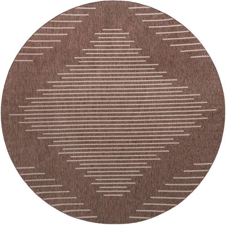 13' x 13' Easy-Clean Modern Indoor / Outdoor Round Rug