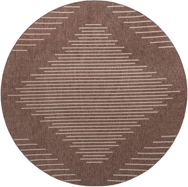 Detail image of 13' x 13' Easy-Clean Modern Indoor / Outdoor Round Rug