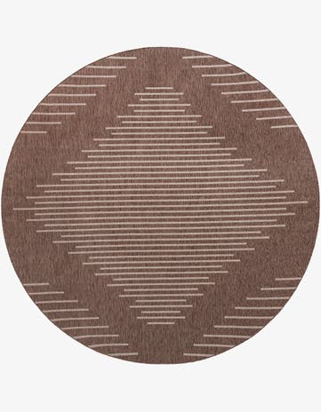 13' x 13' Easy-Clean Modern Indoor / Outdoor Round Rug