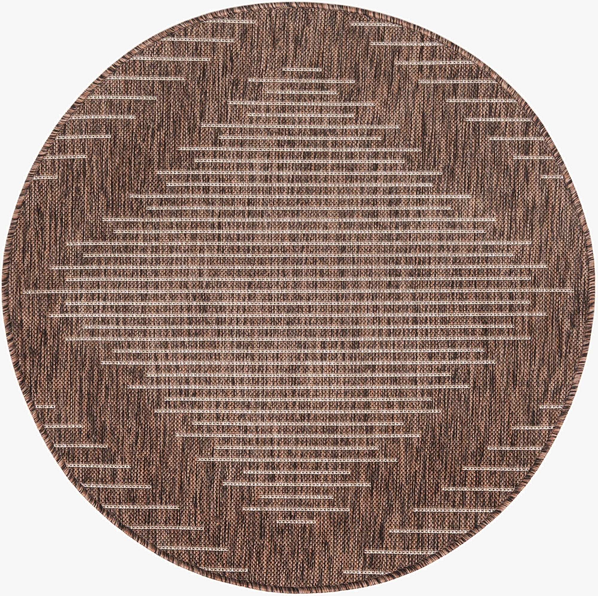 3' x 3'  Washable Modern Indoor / Outdoor Round Rug