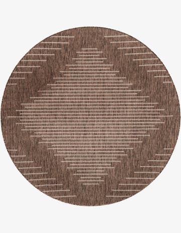 6' x 6' Easy-Clean Modern Indoor / Outdoor Round Rug
