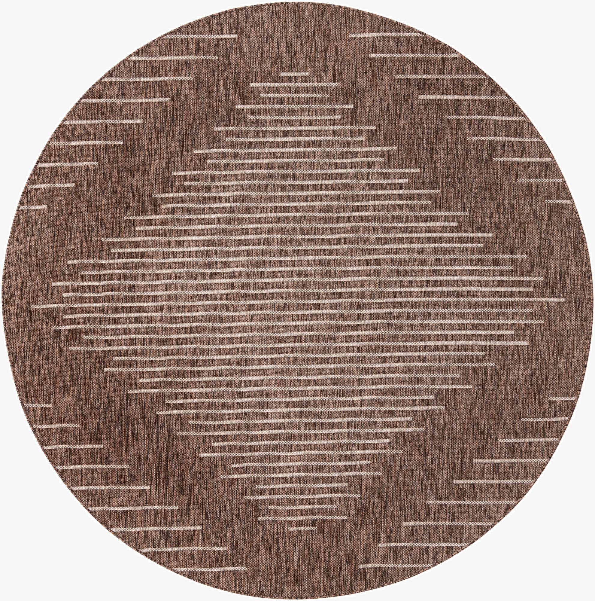 Primary image 7' 10 x 7' 10  Washable Modern Indoor / Outdoor Round Rug
