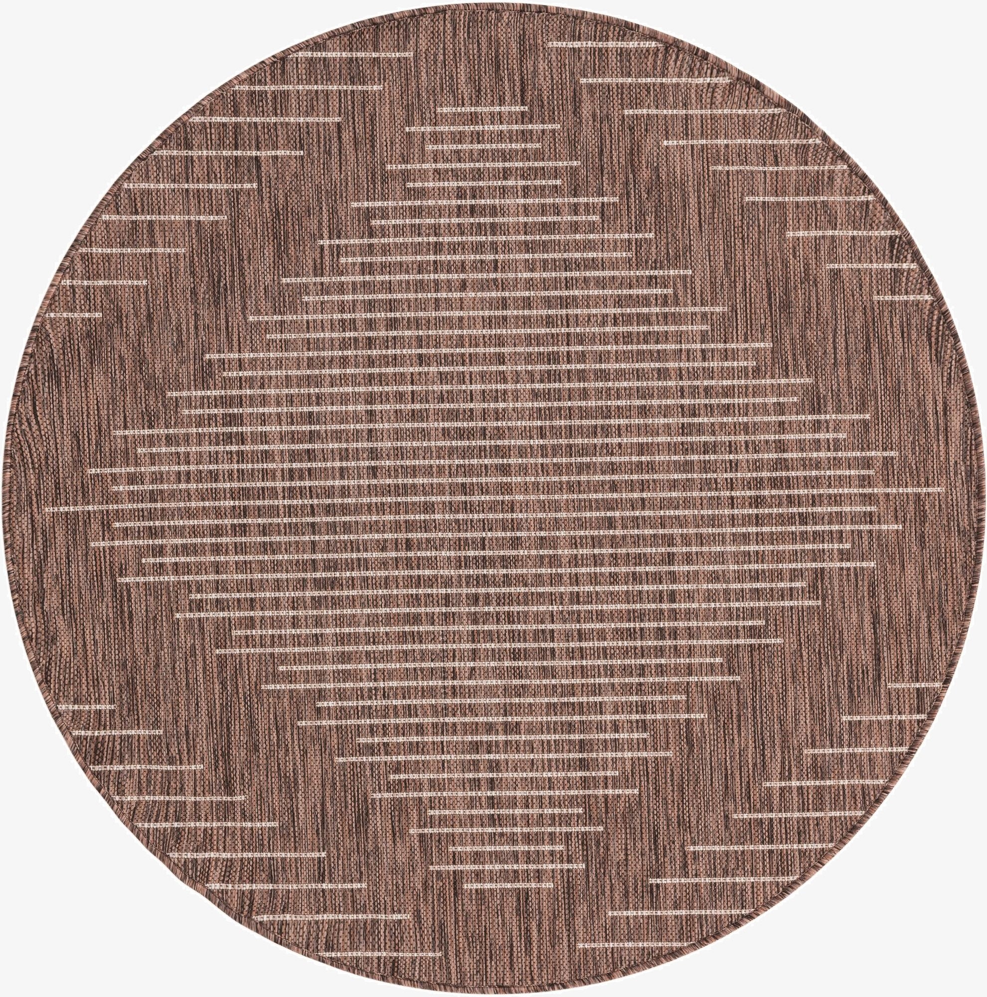 4' x 4'  Washable Modern Indoor / Outdoor Round Rug