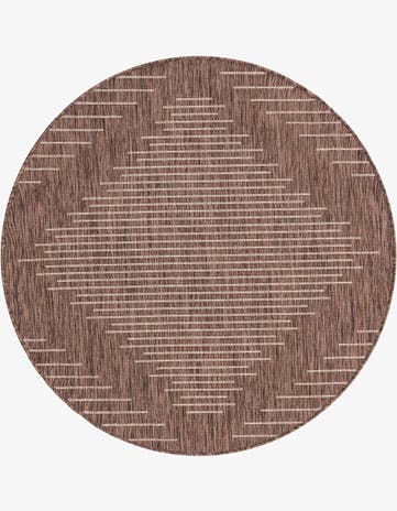 4' x 4' Easy-Clean Modern Indoor / Outdoor Round Rug