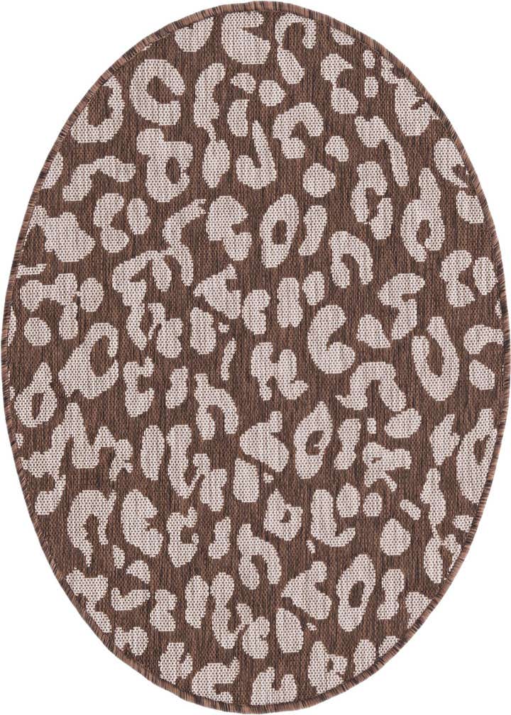3' x 3' Easy-Clean Safari Indoor / Outdoor Round Rug