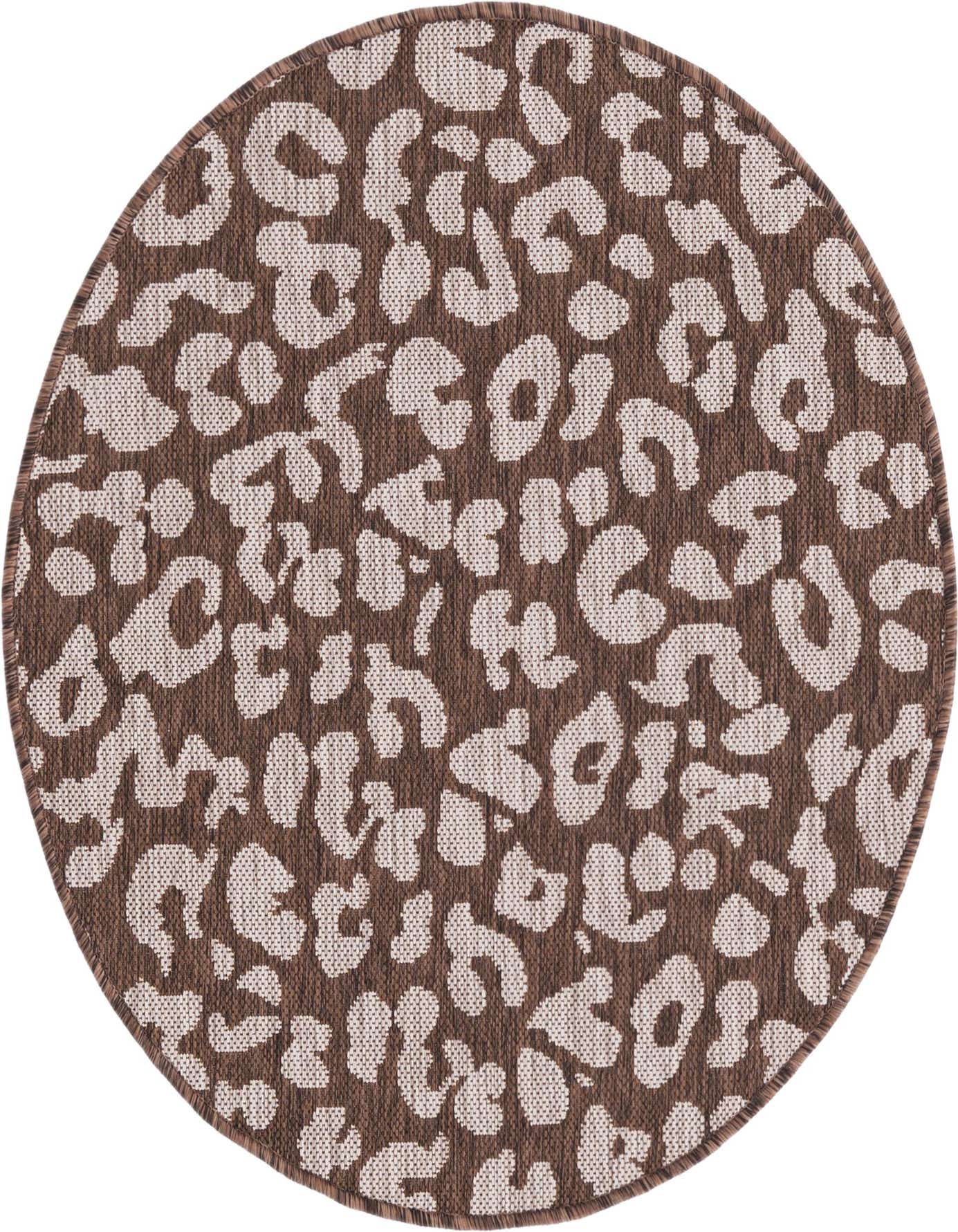 3' x 3' Easy-Clean Safari Indoor / Outdoor Round Rug