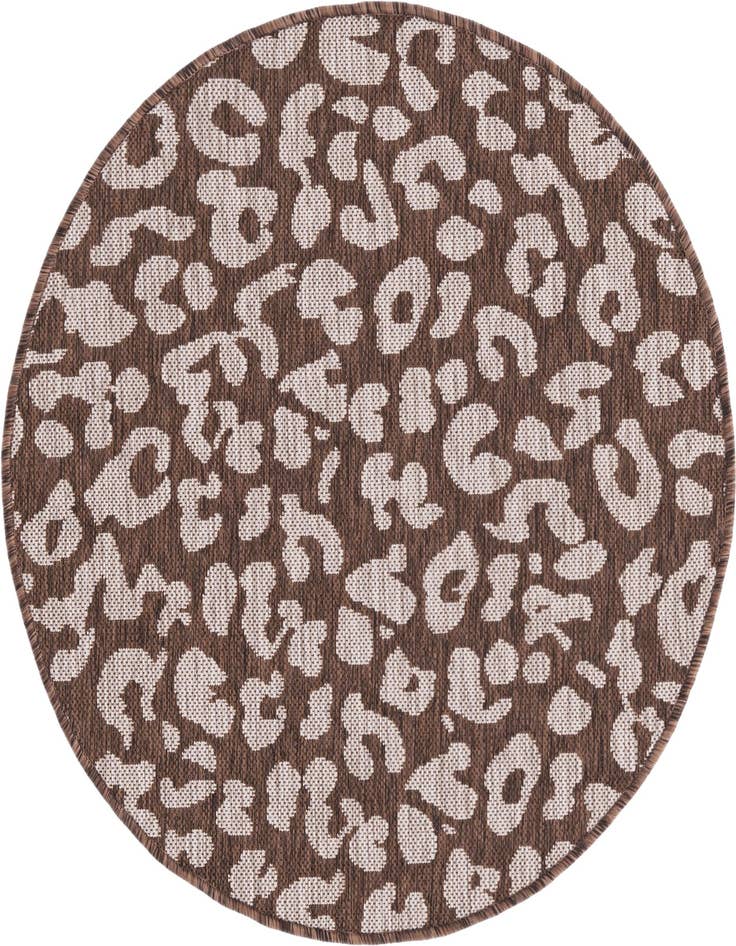 Detail image of 3' x 3' Easy-Clean Safari Indoor / Outdoor Round Rug