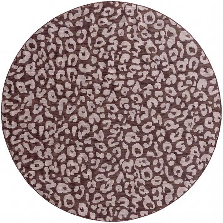 10' x 10' Easy-Clean Safari Indoor / Outdoor Round Rug