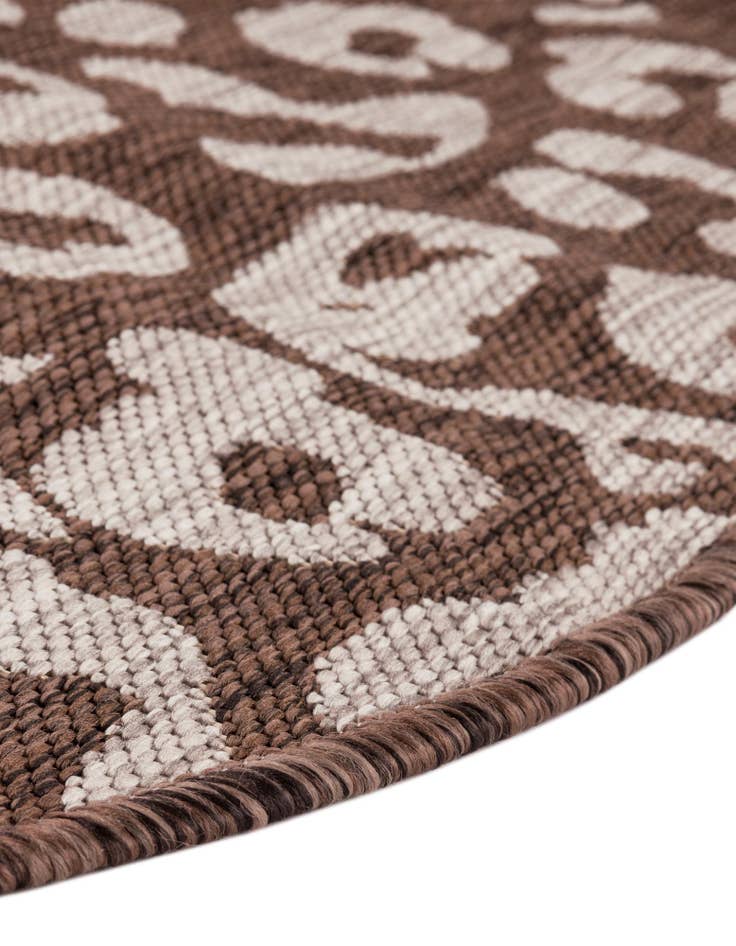 Detail image of 4' x 4' Easy-Clean Safari Indoor / Outdoor Round Rug