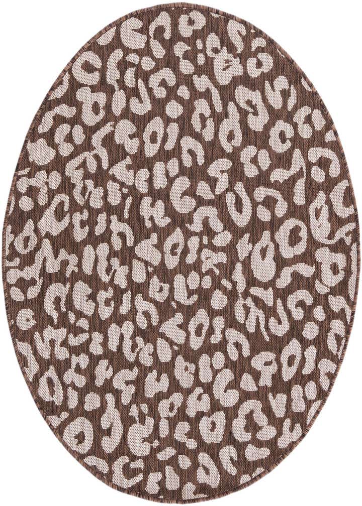 4' x 4' Easy-Clean Safari Indoor / Outdoor Round Rug