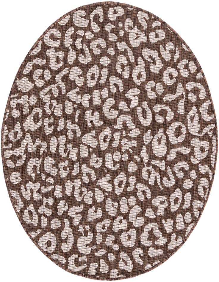 Detail image of 4' x 4' Easy-Clean Safari Indoor / Outdoor Round Rug