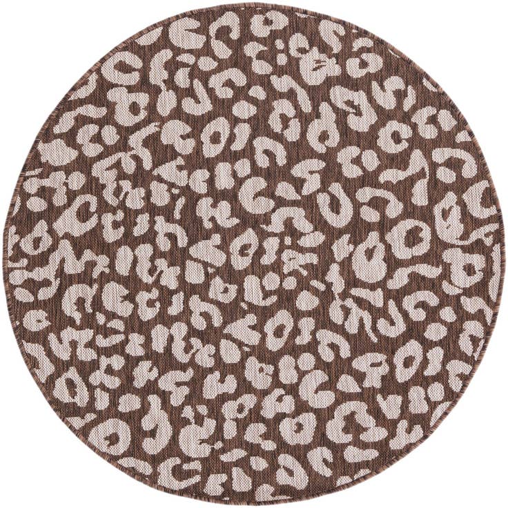 Detail image of 4' x 4' Easy-Clean Safari Indoor / Outdoor Round Rug