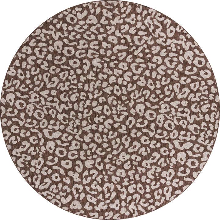 13' x 13' Easy-Clean Safari Indoor / Outdoor Round Rug