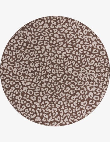 13' x 13' Easy-Clean Safari Indoor / Outdoor Round Rug