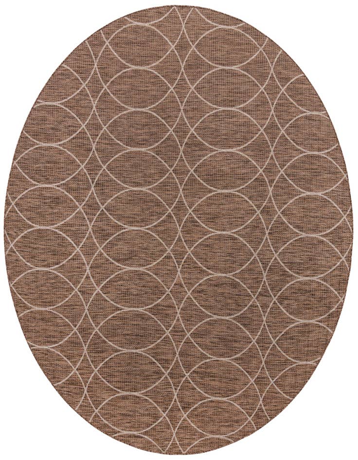 Detail image of 10' x 10' Easy-Clean Trellis Indoor / Outdoor Round Rug