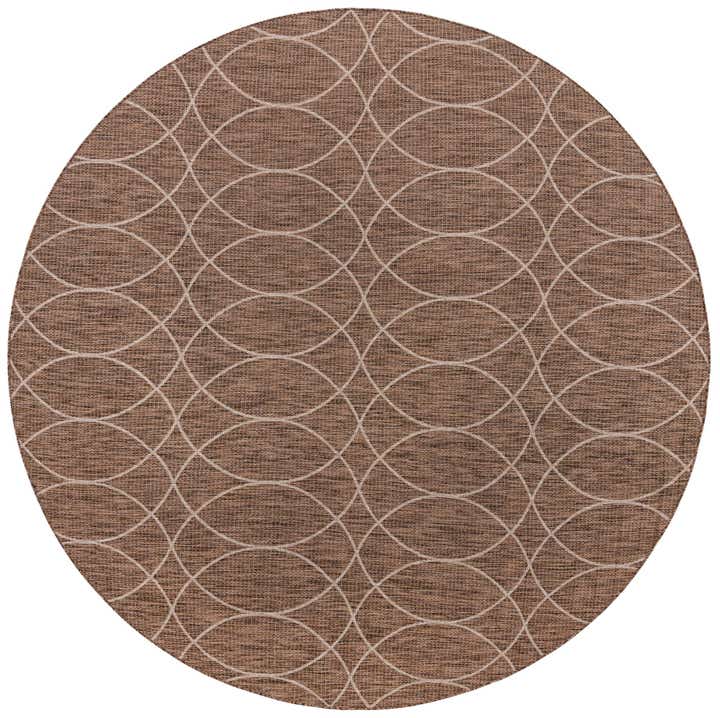 10' x 10' Easy-Clean Trellis Indoor / Outdoor Round Rug