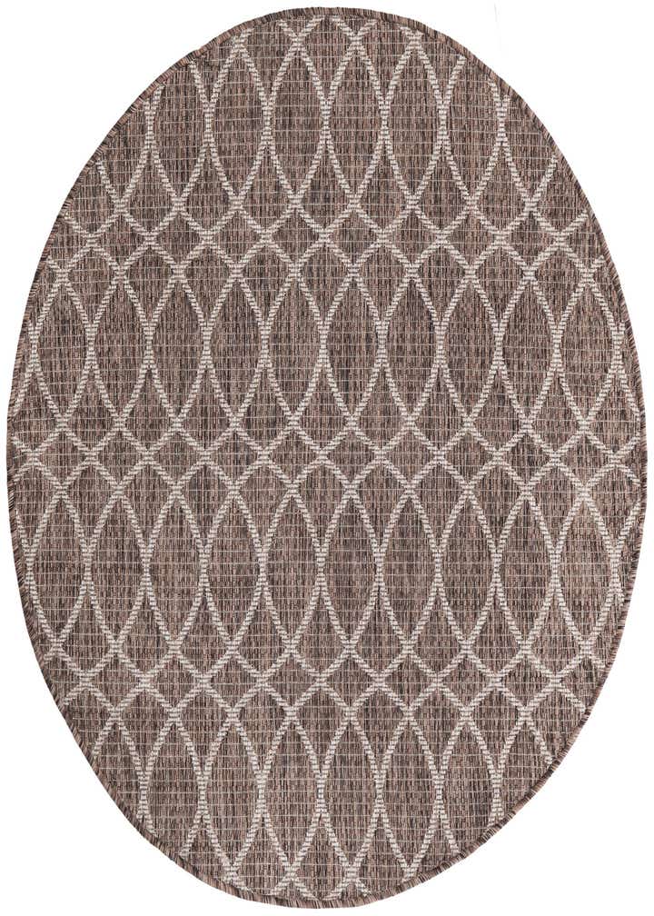 4' x 4' Easy-Clean Trellis Indoor / Outdoor Round Rug