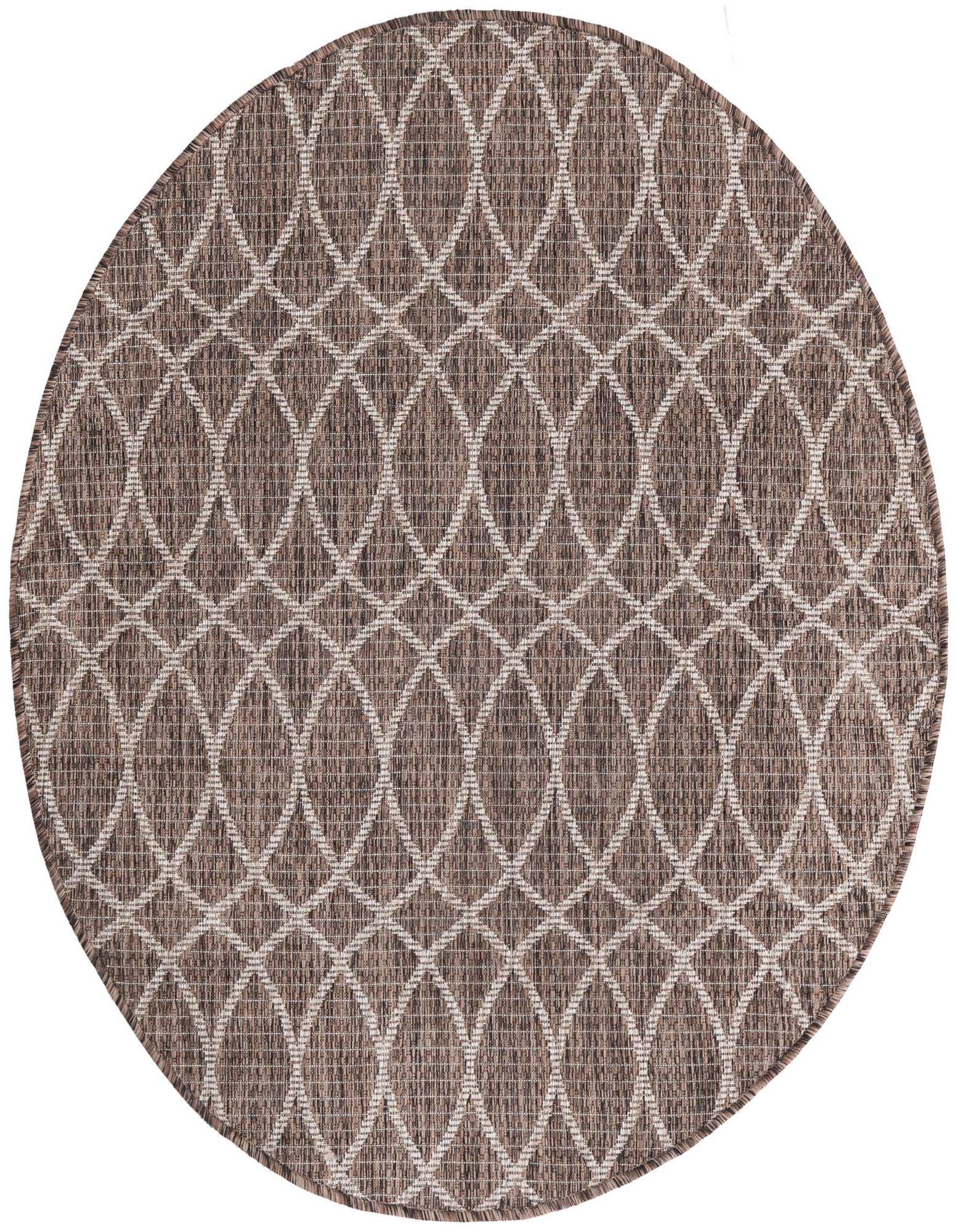 4' x 4' Easy-Clean Trellis Indoor / Outdoor Round Rug