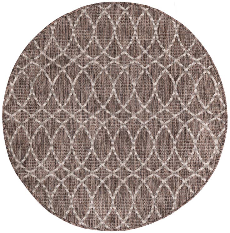 Detail image of 4' x 4' Easy-Clean Trellis Indoor / Outdoor Round Rug