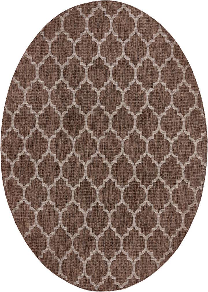 10' 8 x 10' 8 Easy-Clean Trellis Indoor / Outdoor Round Rug