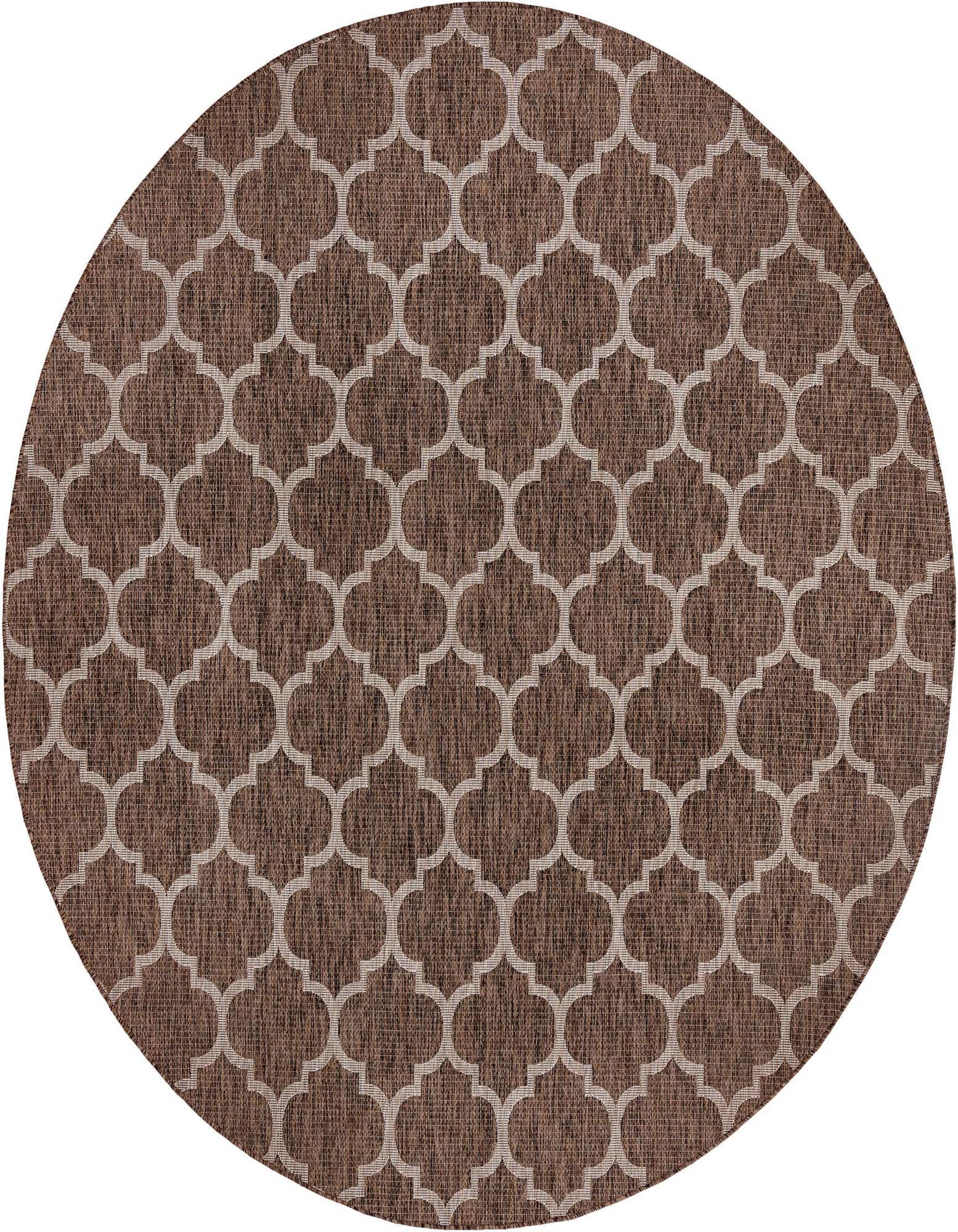 10' 8 x 10' 8 Easy-Clean Trellis Indoor / Outdoor Round Rug