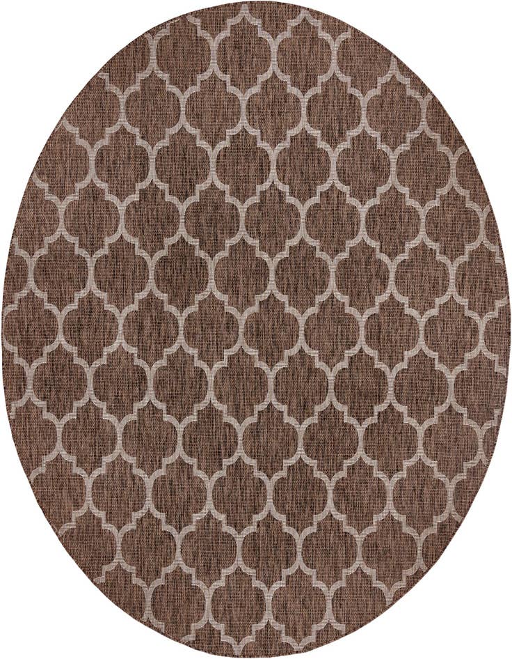 Detail image of 10' 8 x 10' 8 Easy-Clean Trellis Indoor / Outdoor Round Rug