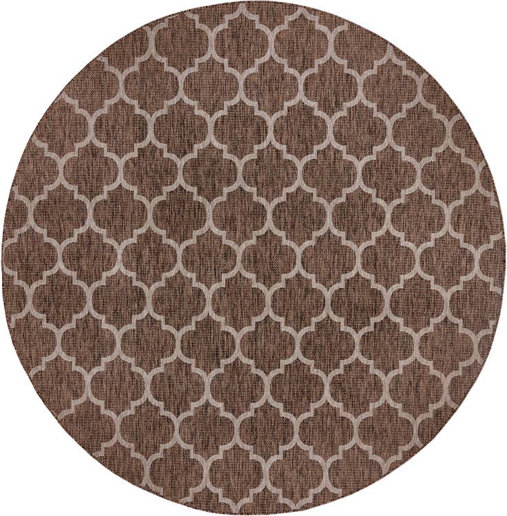 Detail image of 10' 8 x 10' 8 Easy-Clean Trellis Indoor / Outdoor Round Rug