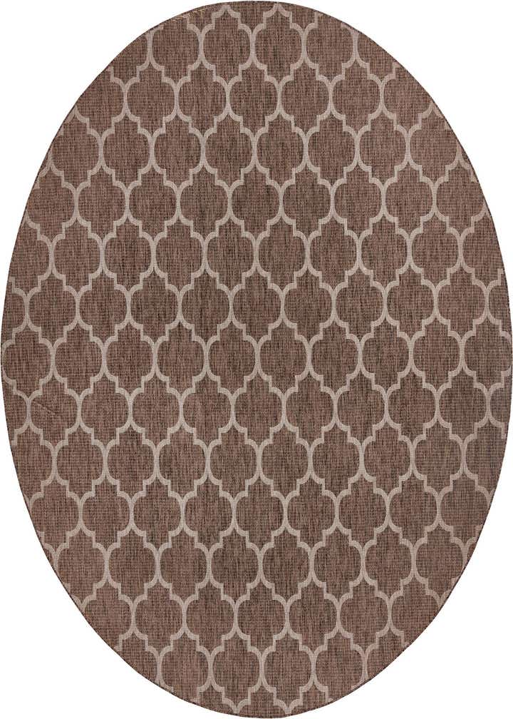 13' x 13' Easy-Clean Trellis Indoor / Outdoor Round Rug