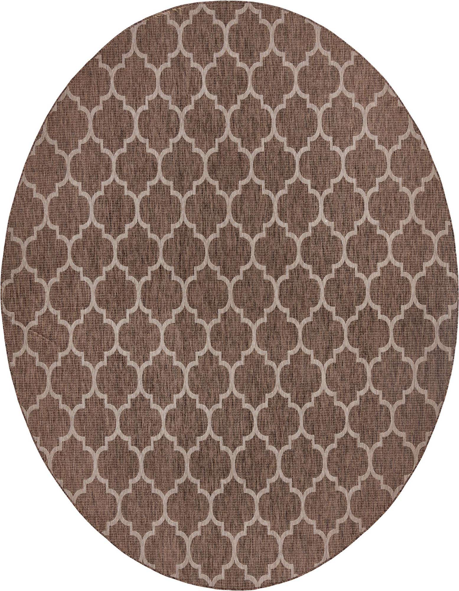 13' x 13' Easy-Clean Trellis Indoor / Outdoor Round Rug