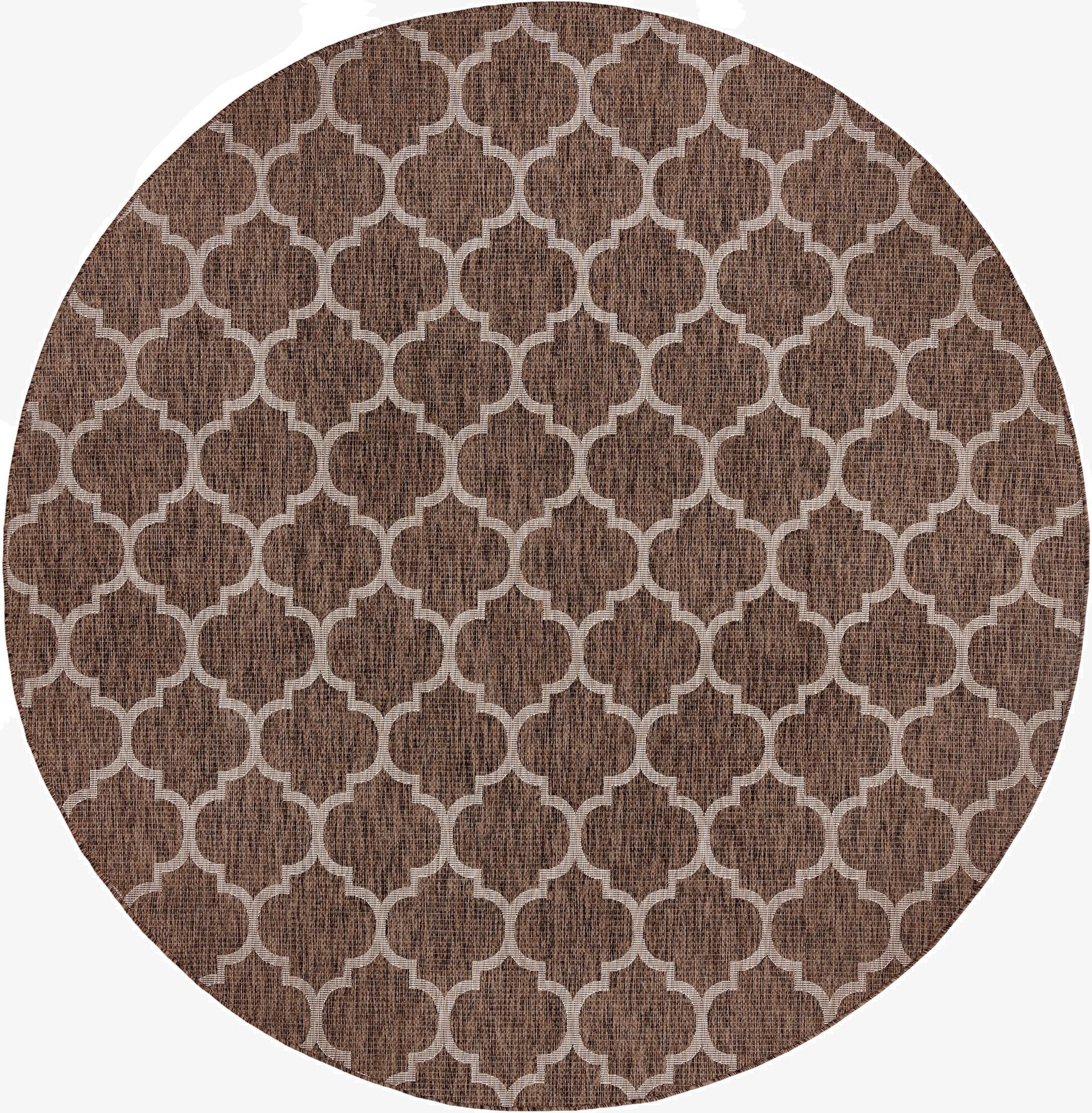 Primary image 10' 8 x 10' 8  Washable Trellis Indoor / Outdoor Round Rug
