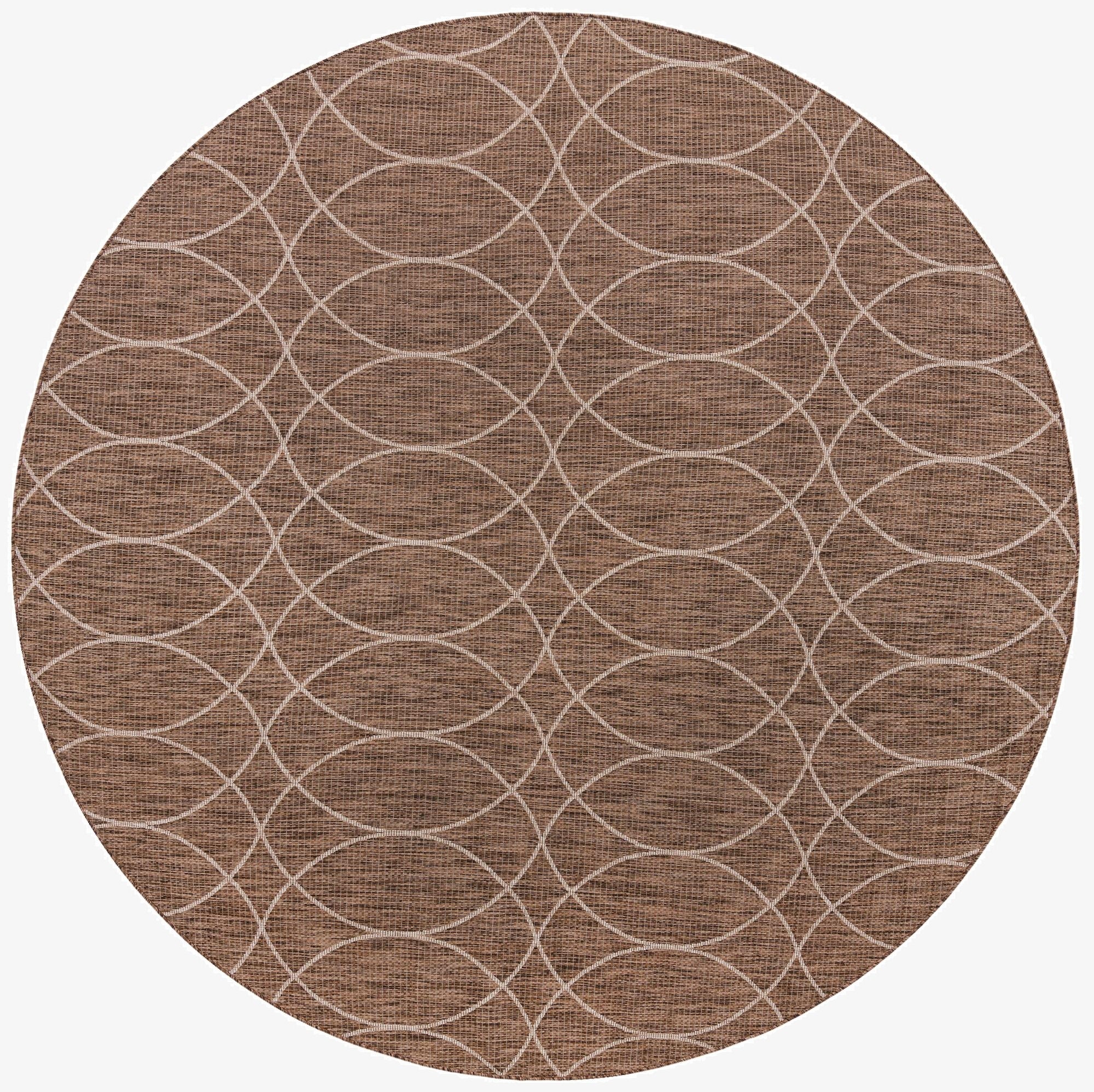 10' x 10'  Washable Trellis Indoor / Outdoor Round Rug