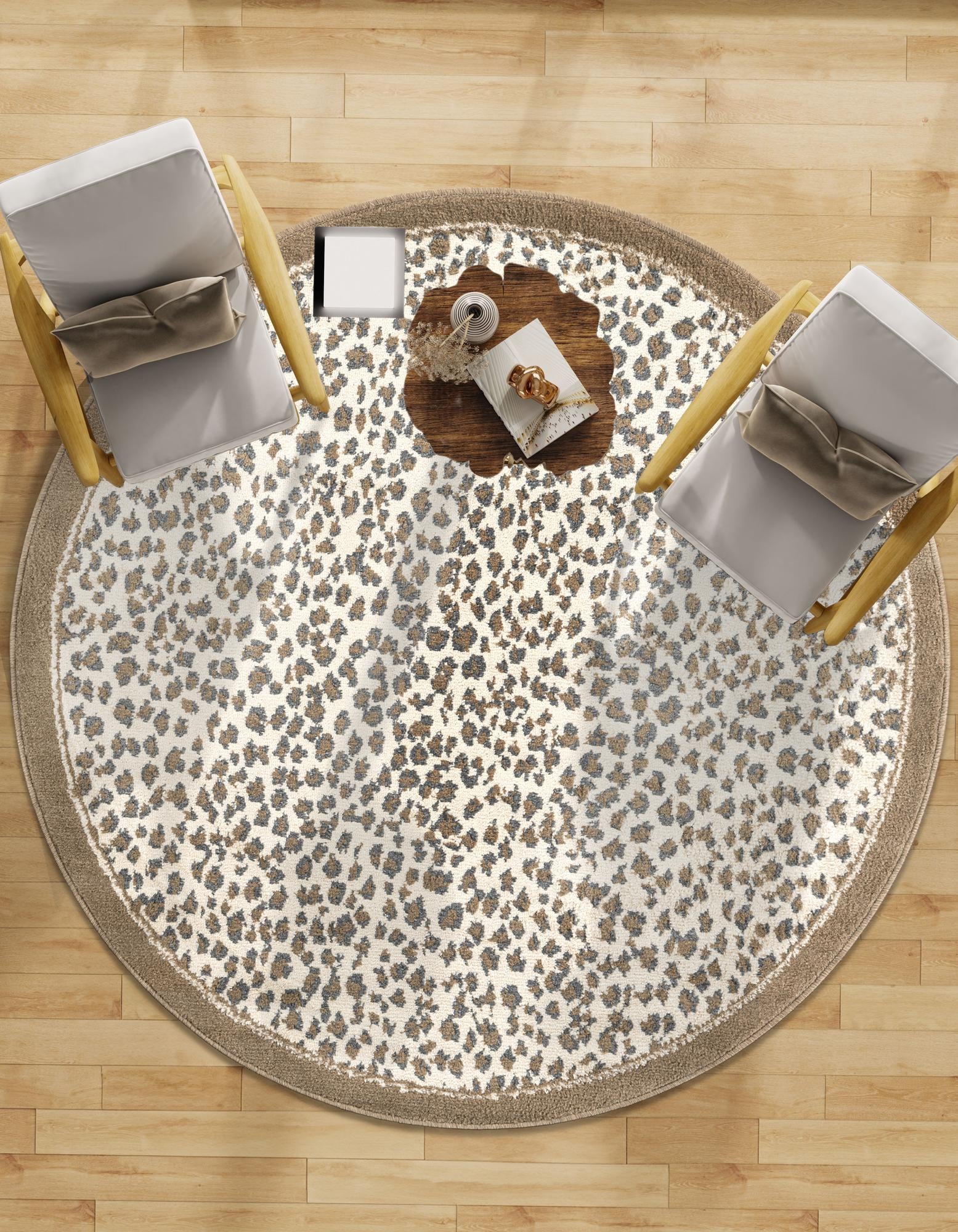 4' x 4' Safari Round Rug
