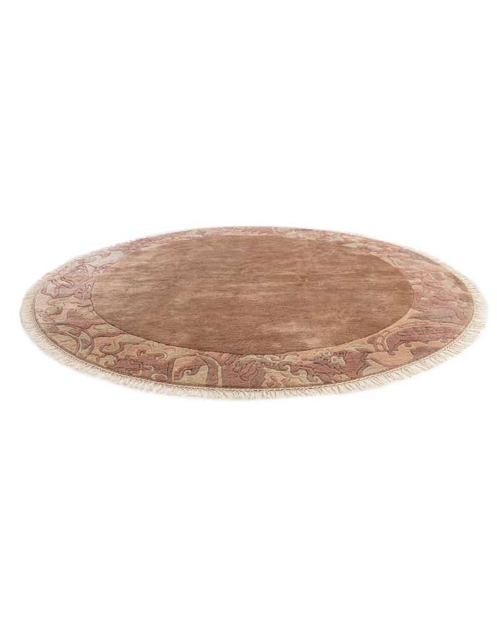 8' x 8' 2 Hand Knotted Tibet Wool Round Rug