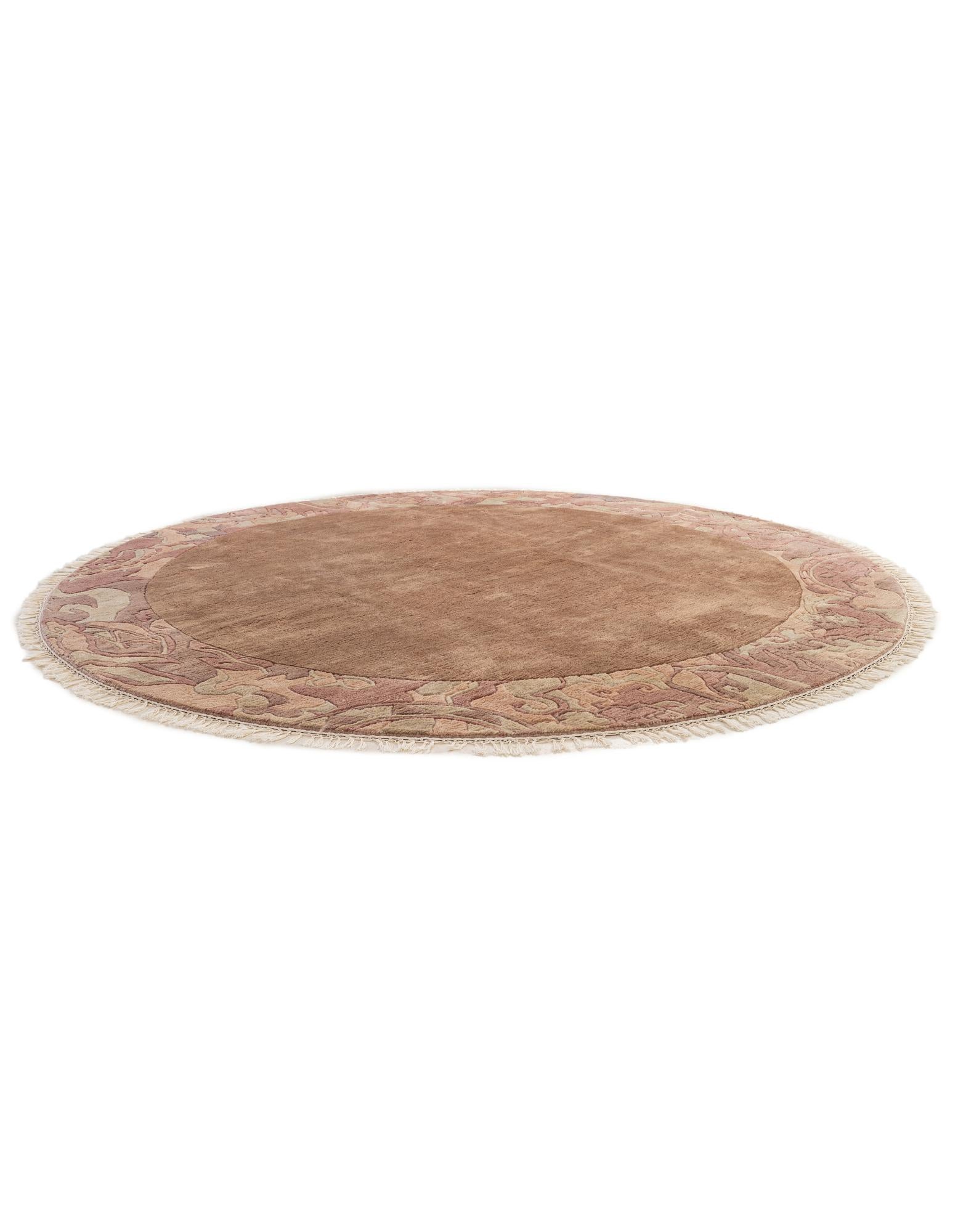 8' x 8' 2 Hand Knotted Tibet Wool Round Rug