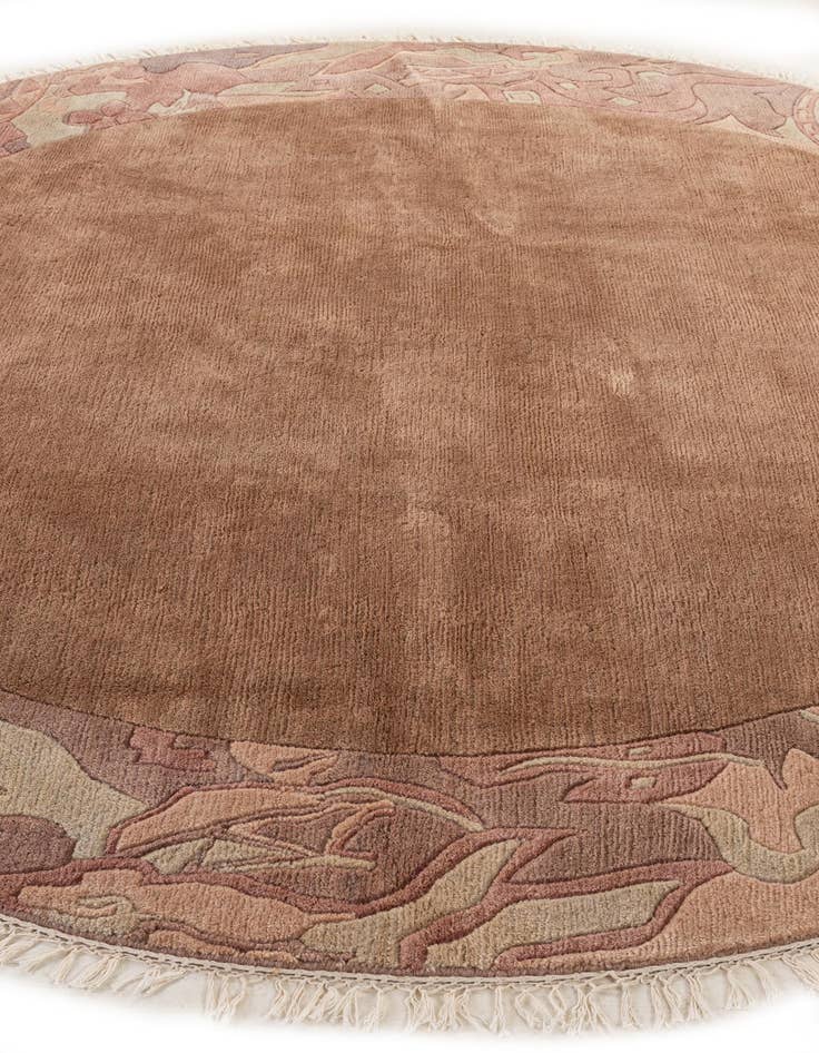 Detail image of 8' x 8' 2  Hand Knotted Tibet Wool Round Rug