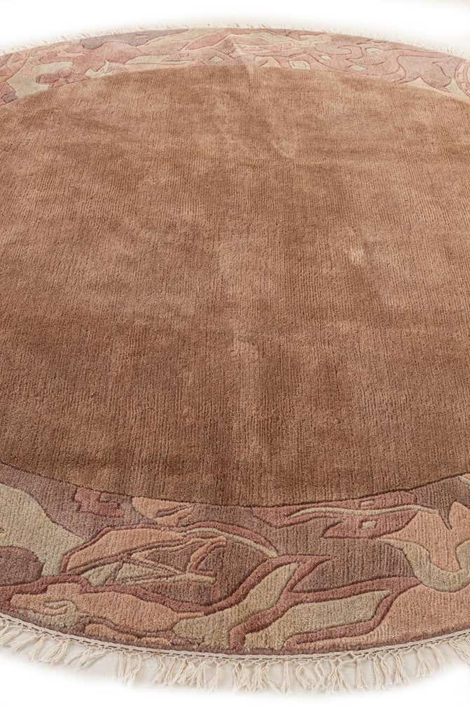 8' x 8' 2 Hand Knotted Tibet Wool Round Rug