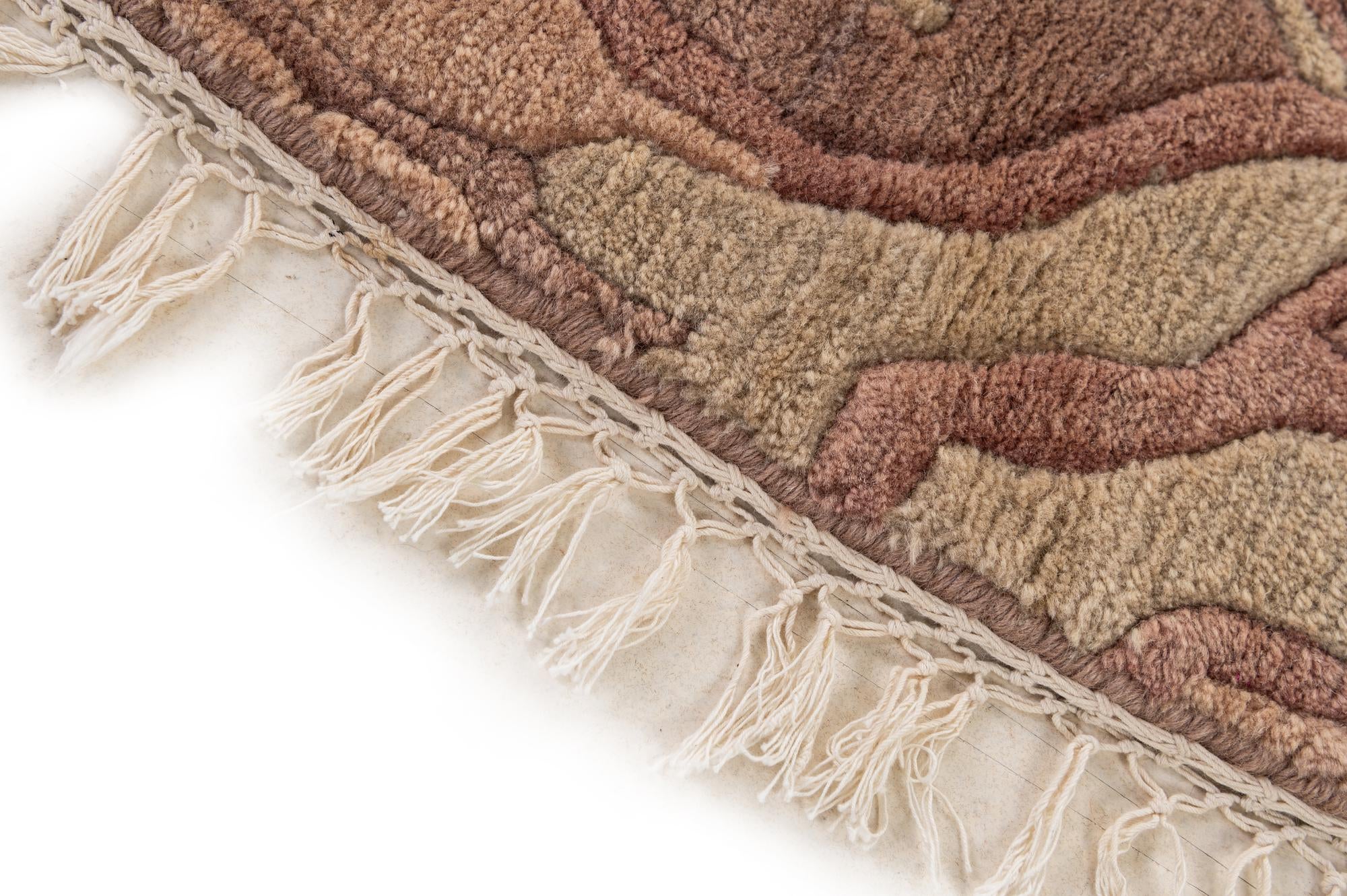 8' x 8' 2 Hand Knotted Tibet Wool Round Rug