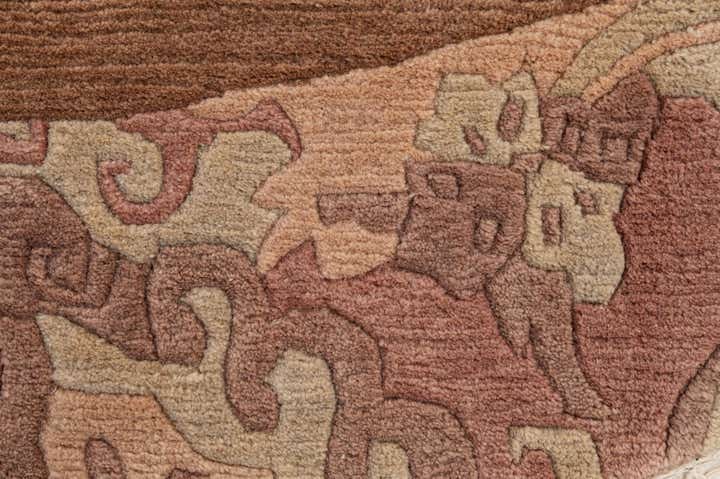8' x 8' 2 Hand Knotted Tibet Wool Round Rug
