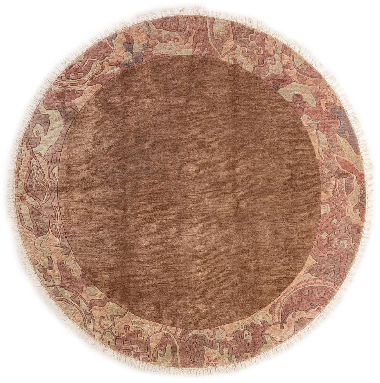 8' x 8' 2 Hand Knotted Tibet Wool Round Rug
