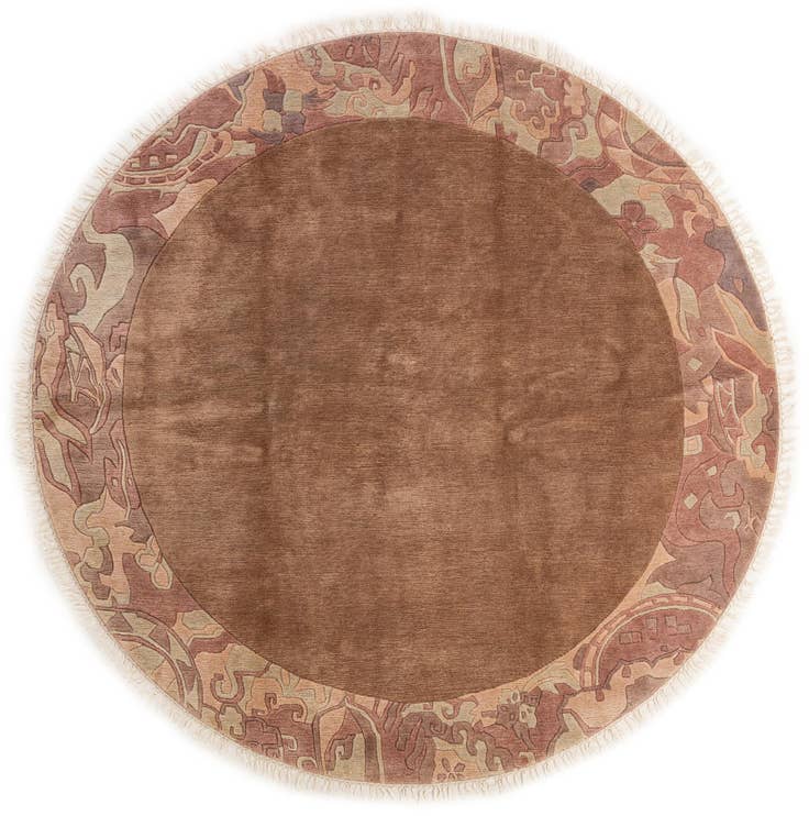 Detail image of 8' x 8' 2 Hand Knotted Tibet Wool Round Rug