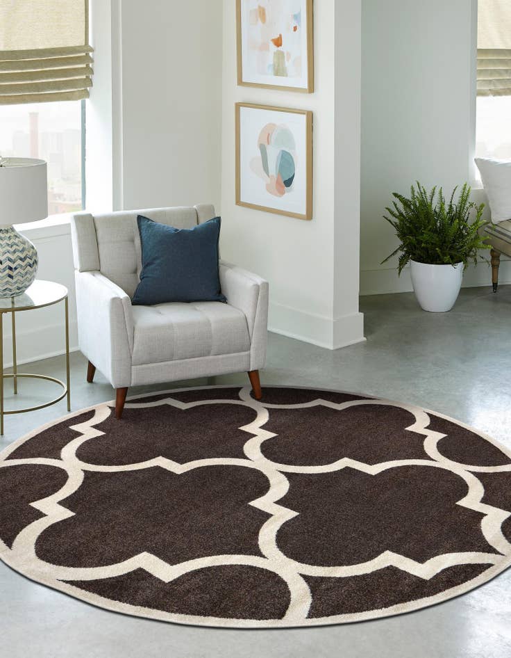 Detail image of 8' x 8' Trellis Round Rug