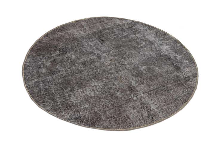 5' 1 x 5' 1 Hand Knotted Ultra Vintage Persian Wool Round Rug