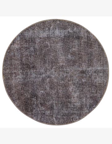 5' 1 x 5' 1 Hand Knotted Ultra Vintage Persian Wool Round Rug